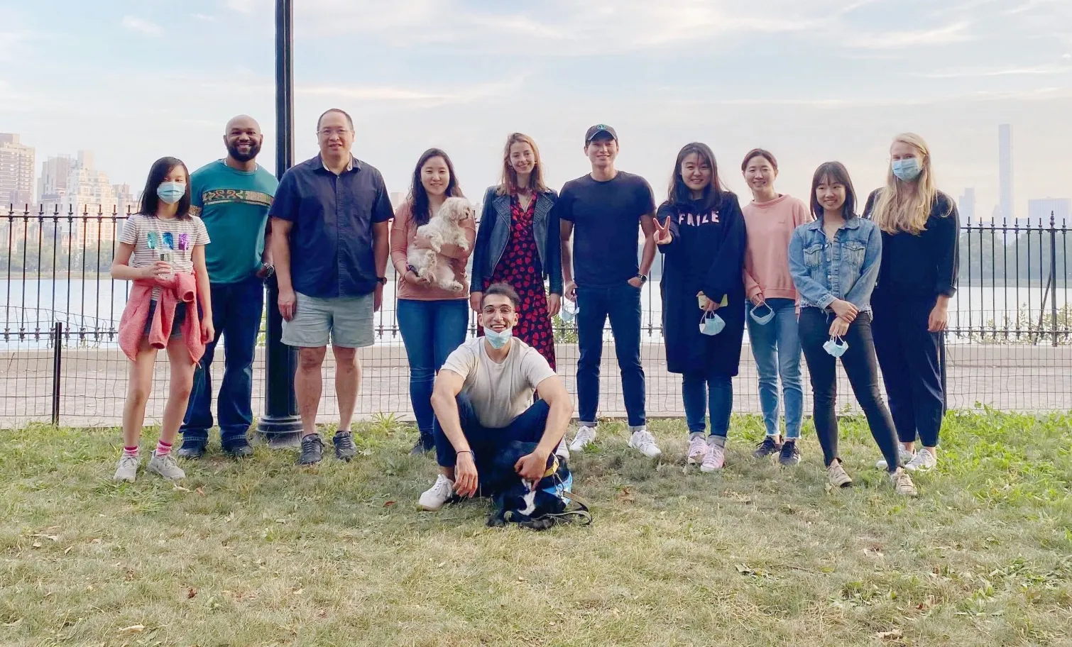 Group picture in Central Park, New York, 2020